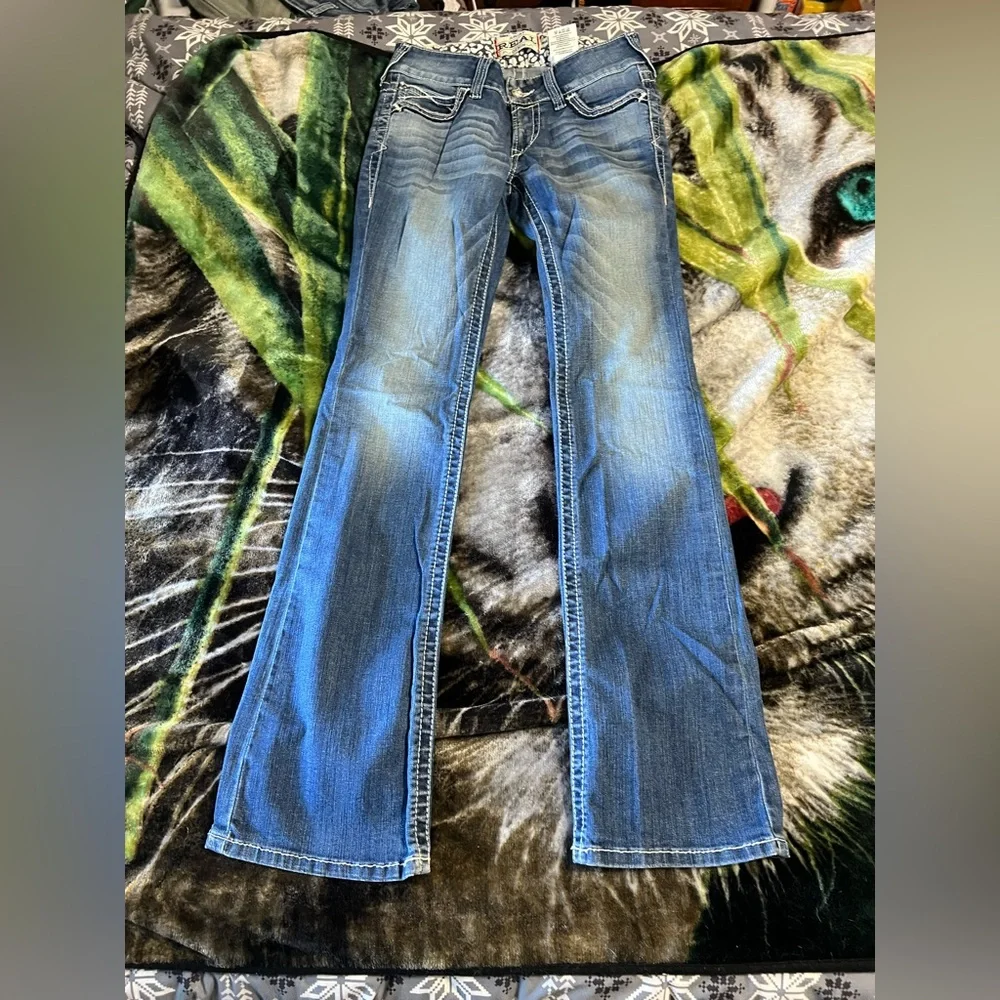 Ariat Women's Flare Blue Jeans - Picture 1 of 6